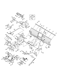 General Assembly Diagram and Parts List for 19B70028100 52Inch Cub Cadet Lawn Tractor